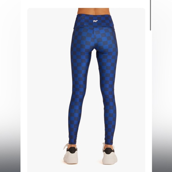 Goldsheep CLASSIC NAVY BLUE CHECK LEGGING Size Small - Picture 3 of 10